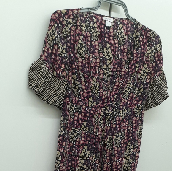 Max & Co by MaxMara Italian 100% Silk floral V-neck Dress size 6 - Picture 6 of 13